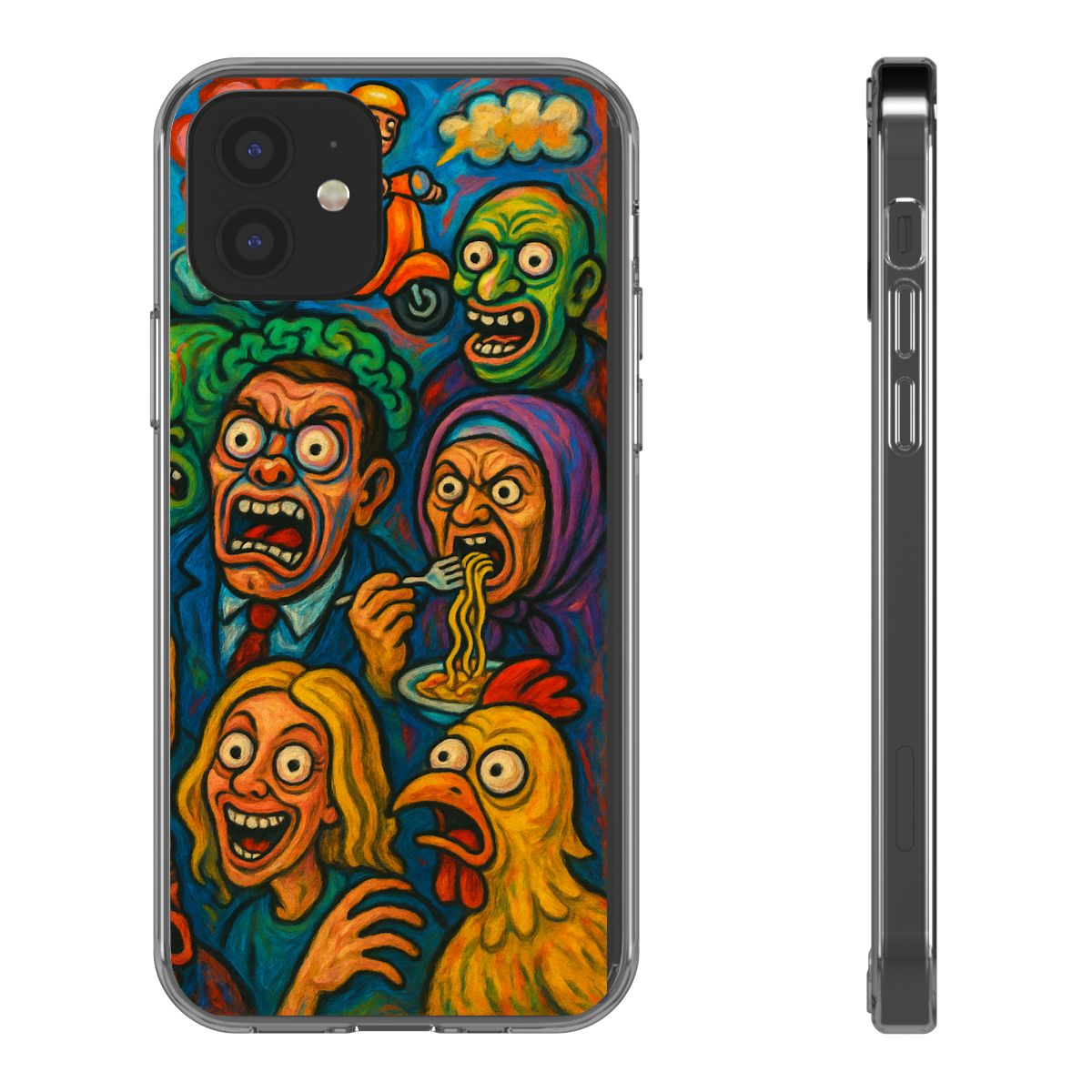 Phone Case, Italian Brainrot Meme Mashup Trend Insight Design, Tung Tung Sahur, Bombardino Crocodilo, Absurdist Humor, Gen Z, The Times of