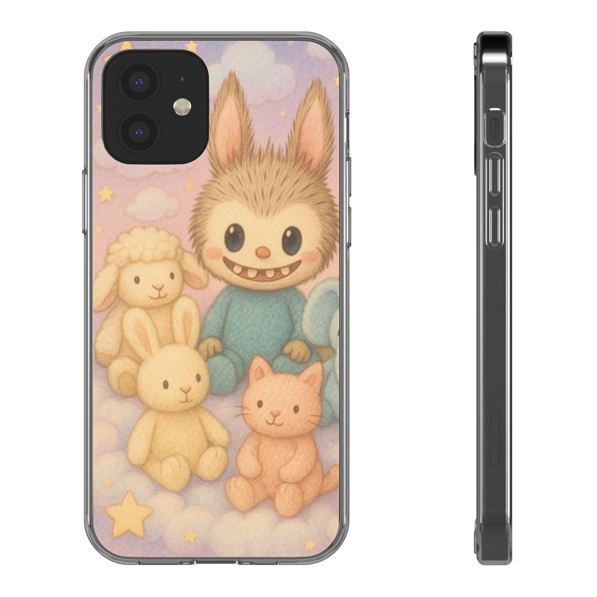Cute Animal Clear Cases for Kids, Fun and Whimsical Phone Cases, Unique Gift for Children, Pastel Aesthetic, Birthday Present