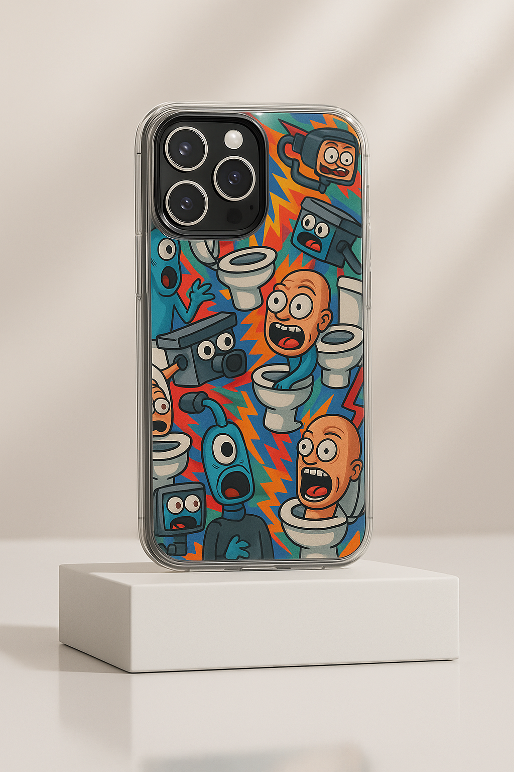 Phone Case - Skibidi Toilet Meme Chaos Collage