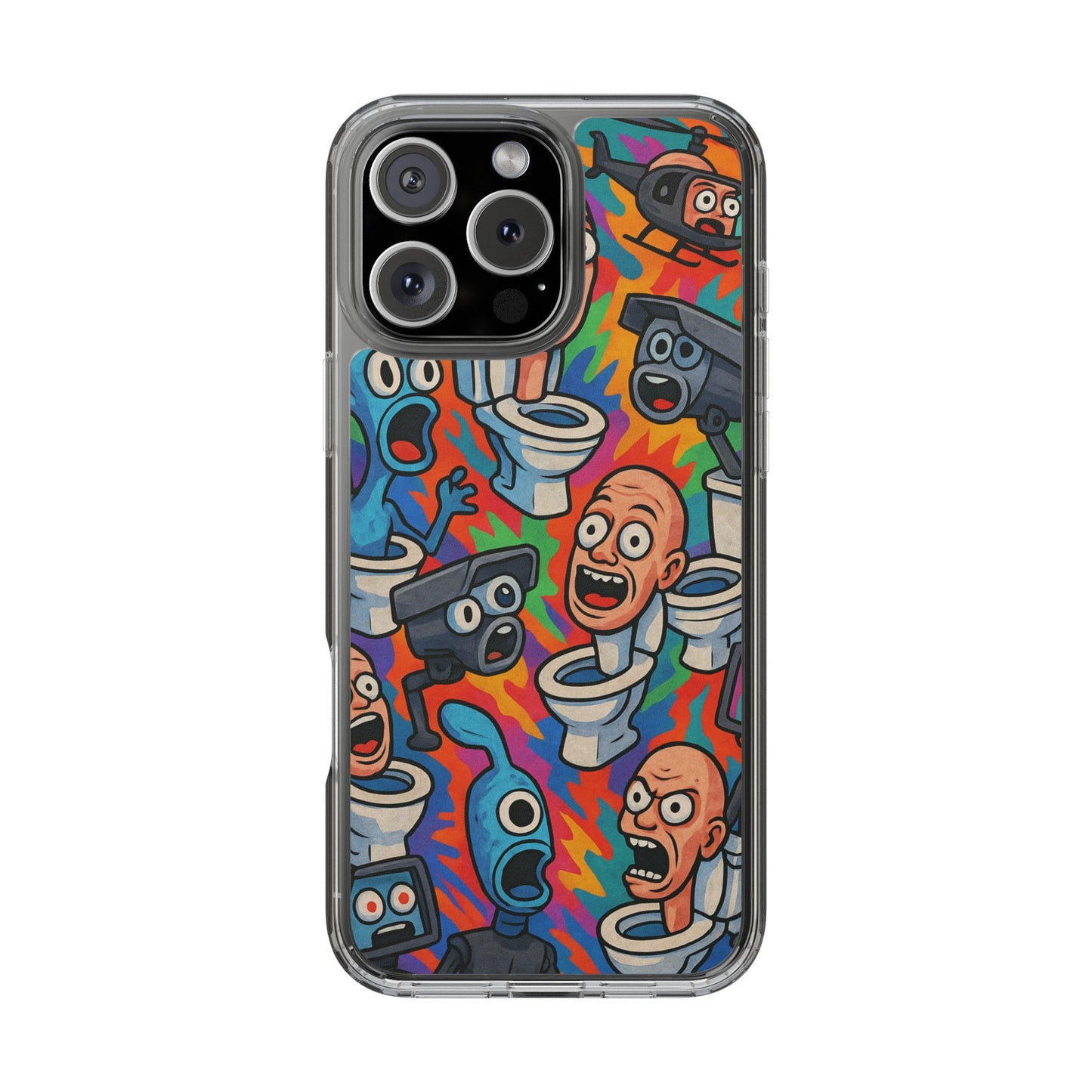 Phone Case - Skibidi Toilet Meme Chaos Collage