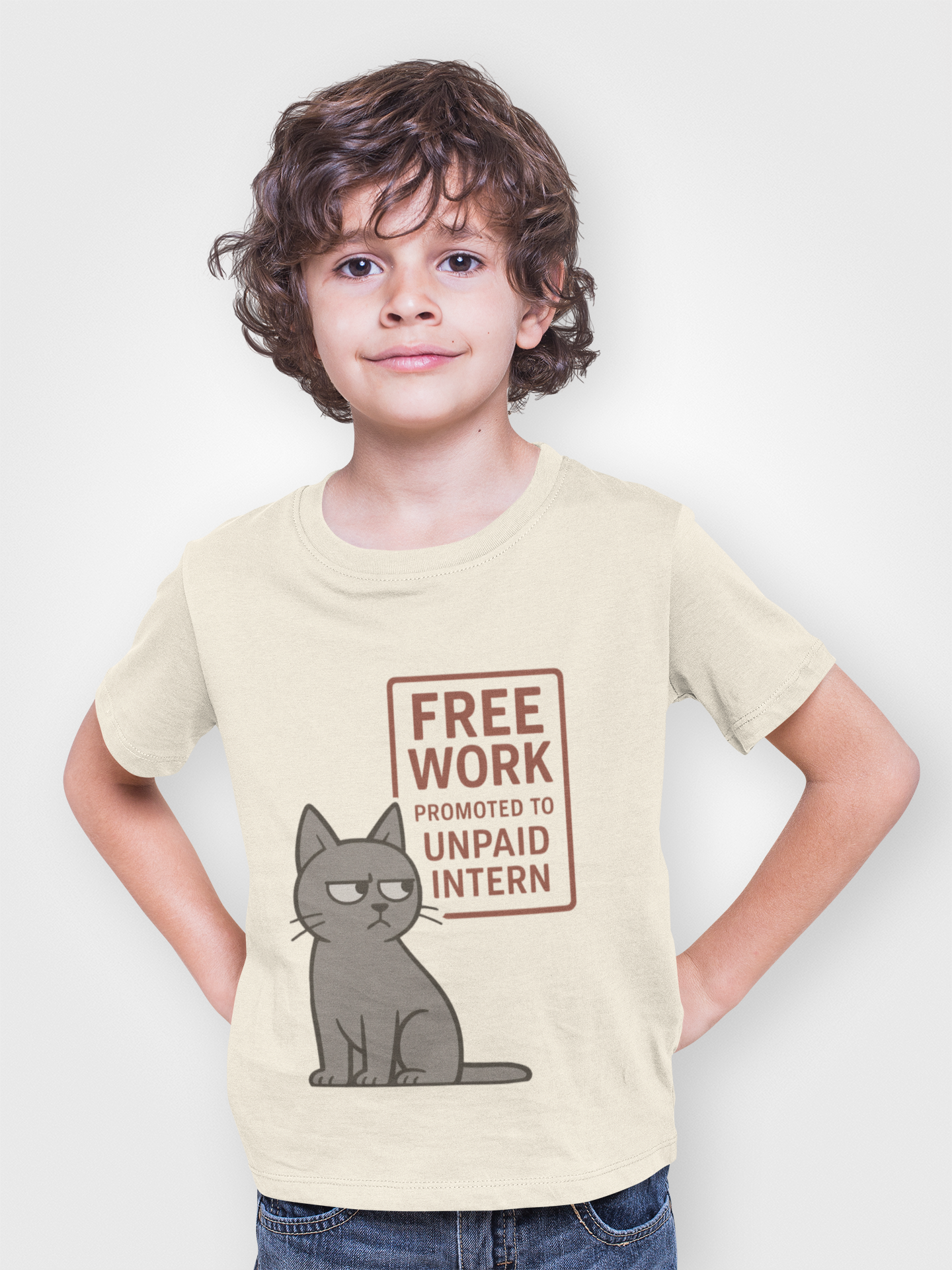 Unisex Tee, CEO of Side Eye, Cartoon Cat, Anti-hustle Culture, Funny Graphic Shirt, Unpaid Intern, Side Eye Gift