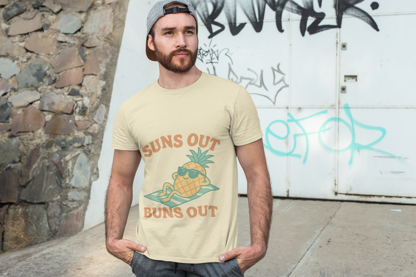Funny Pineapple Tee - Suns Out, Buns Out