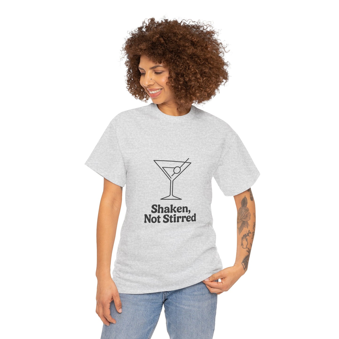 Martini Glass Tee Shirt, Dirty Martini Night Shirt, Shaken Not Stirred Top, Art Deco Typography Tee, Unisex Cotton Tshirt, Monochrome