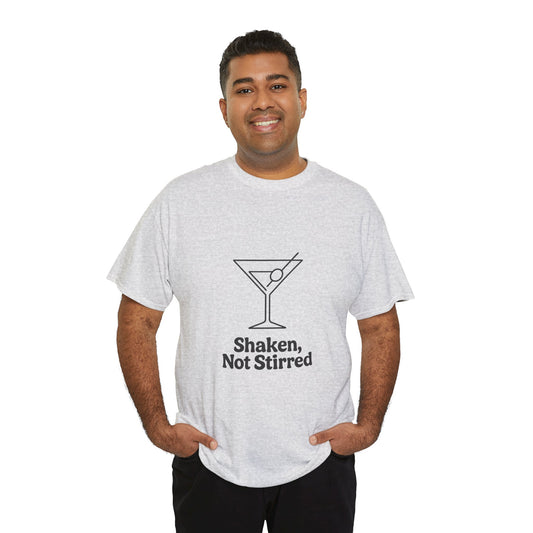 Martini Glass Tee Shirt, Dirty Martini Night Shirt, Shaken Not Stirred Top, Art Deco Typography Tee, Unisex Cotton Tshirt, Monochrome