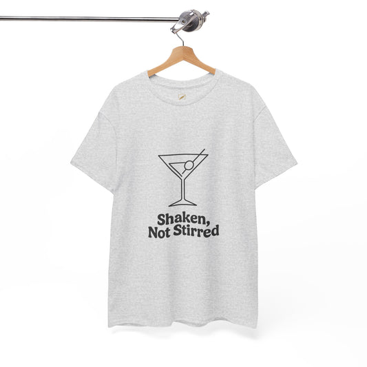 Martini Glass Tee Shirt, Dirty Martini Night Shirt, Shaken Not Stirred Top, Art Deco Typography Tee, Unisex Cotton Tshirt, Monochrome