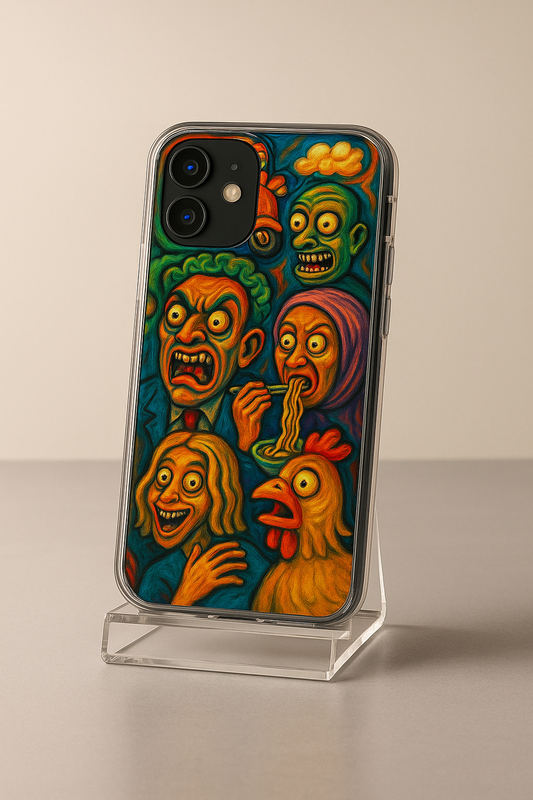 Phone Case, Italian Brainrot Meme Mashup Trend Insight Design, Tung Tung Sahur, Bombardino Crocodilo, Absurdist Humor, Gen Z, The Times of