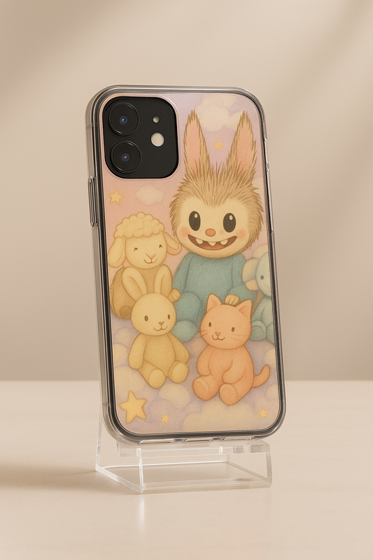 Cute Animal Clear Cases for Kids, Fun and Whimsical Phone Cases, Unique Gift for Children, Pastel Aesthetic, Birthday Present
