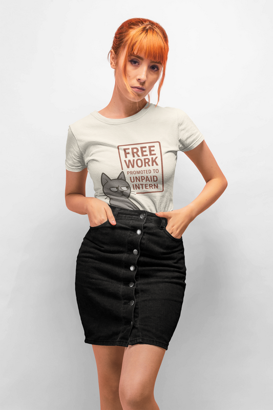 Unisex Tee, CEO of Side Eye, Cartoon Cat, Anti-hustle Culture, Funny Graphic Shirt, Unpaid Intern, Side Eye Gift