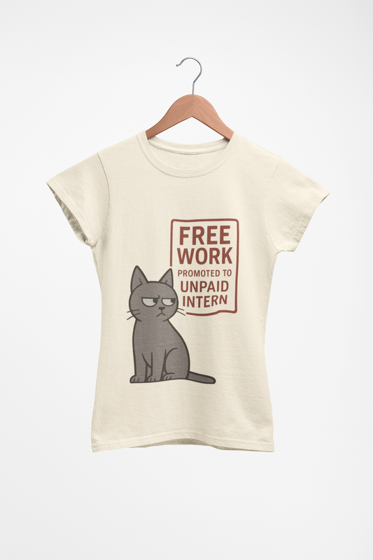 Unisex Tee, CEO of Side Eye, Cartoon Cat, Anti-hustle Culture, Funny Graphic Shirt, Unpaid Intern, Side Eye Gift