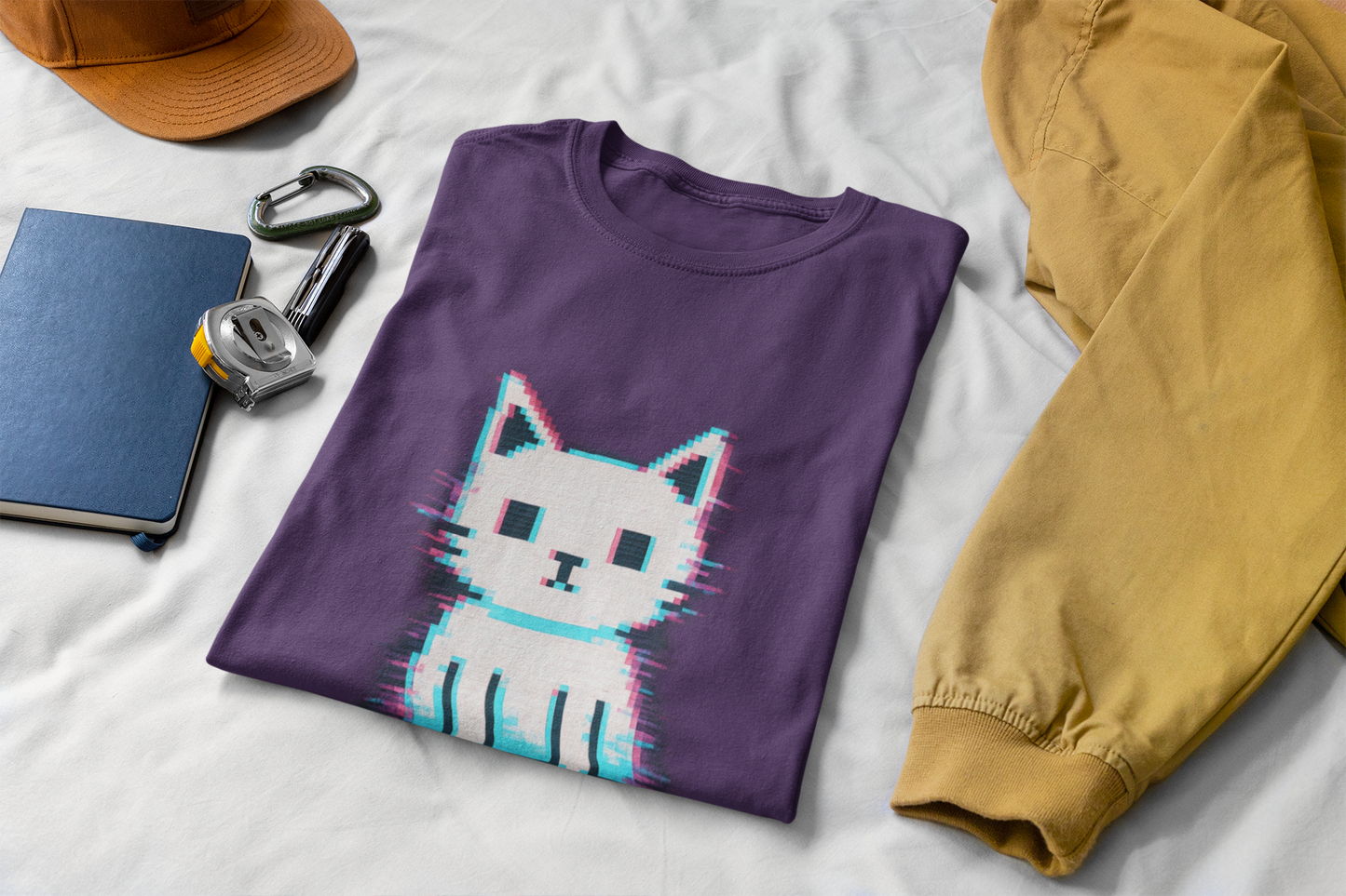 Glitch Cat Meme Tee | Gen Alpha Humor Shirt