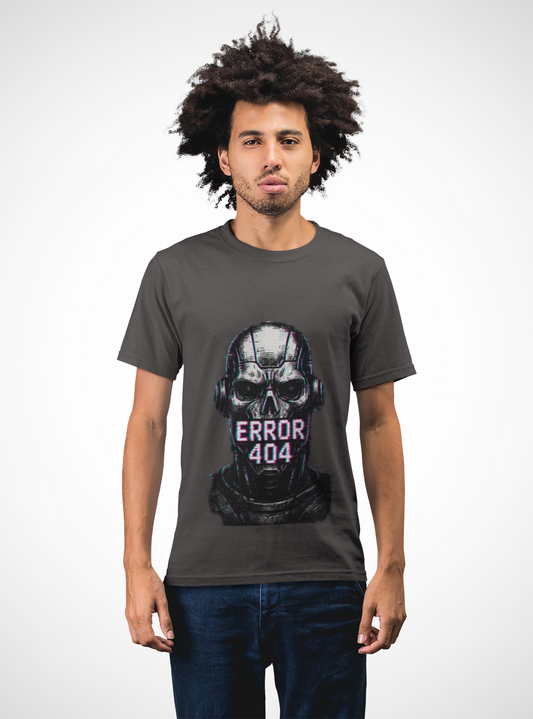 Cool ERROR 404 Graphic T-shirt, Unisex Vintage Tee, Casual Streetwear Top, Gift for Tech Lovers, Gamer Shirt